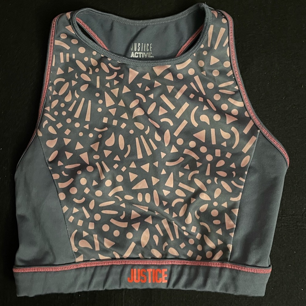 Justice Girls Sports Bra - size 10